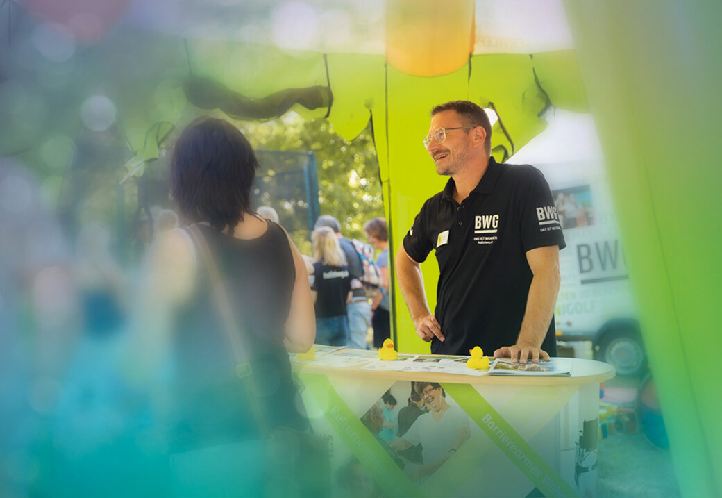 BWG Stand auf einer Veranstaltung